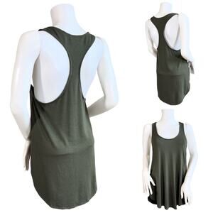 Express Army Green Racerback Tee Tank Top SZ S $39